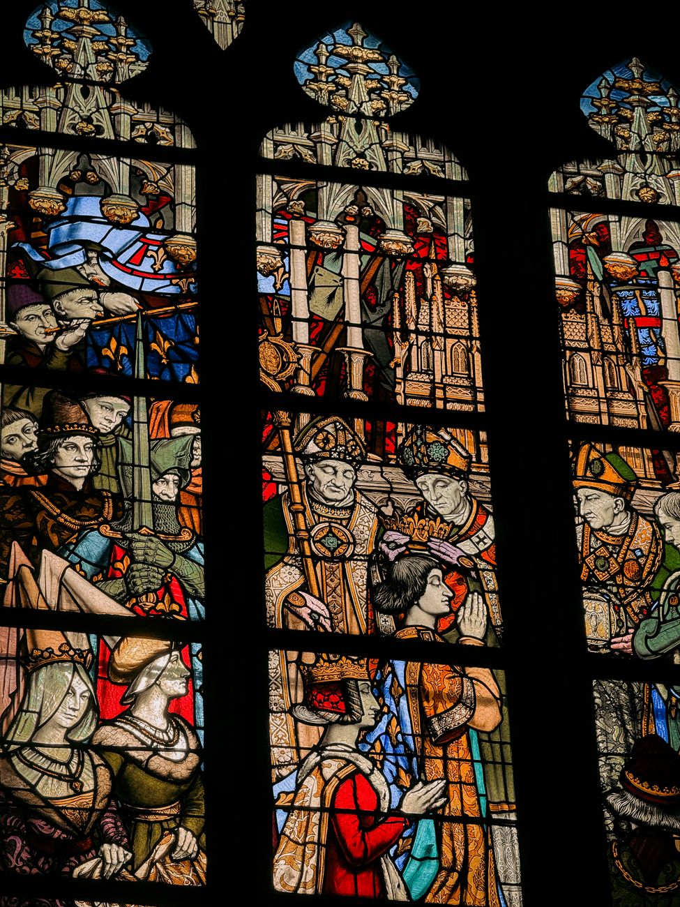 gothic cathedral stained glass in france